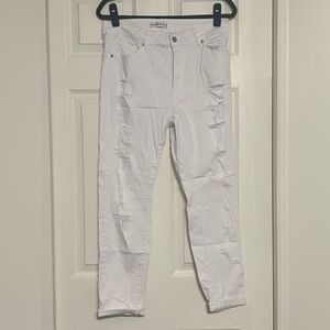 Vince Blue. Co White Ripped Jeans Size 15 (Juniors)